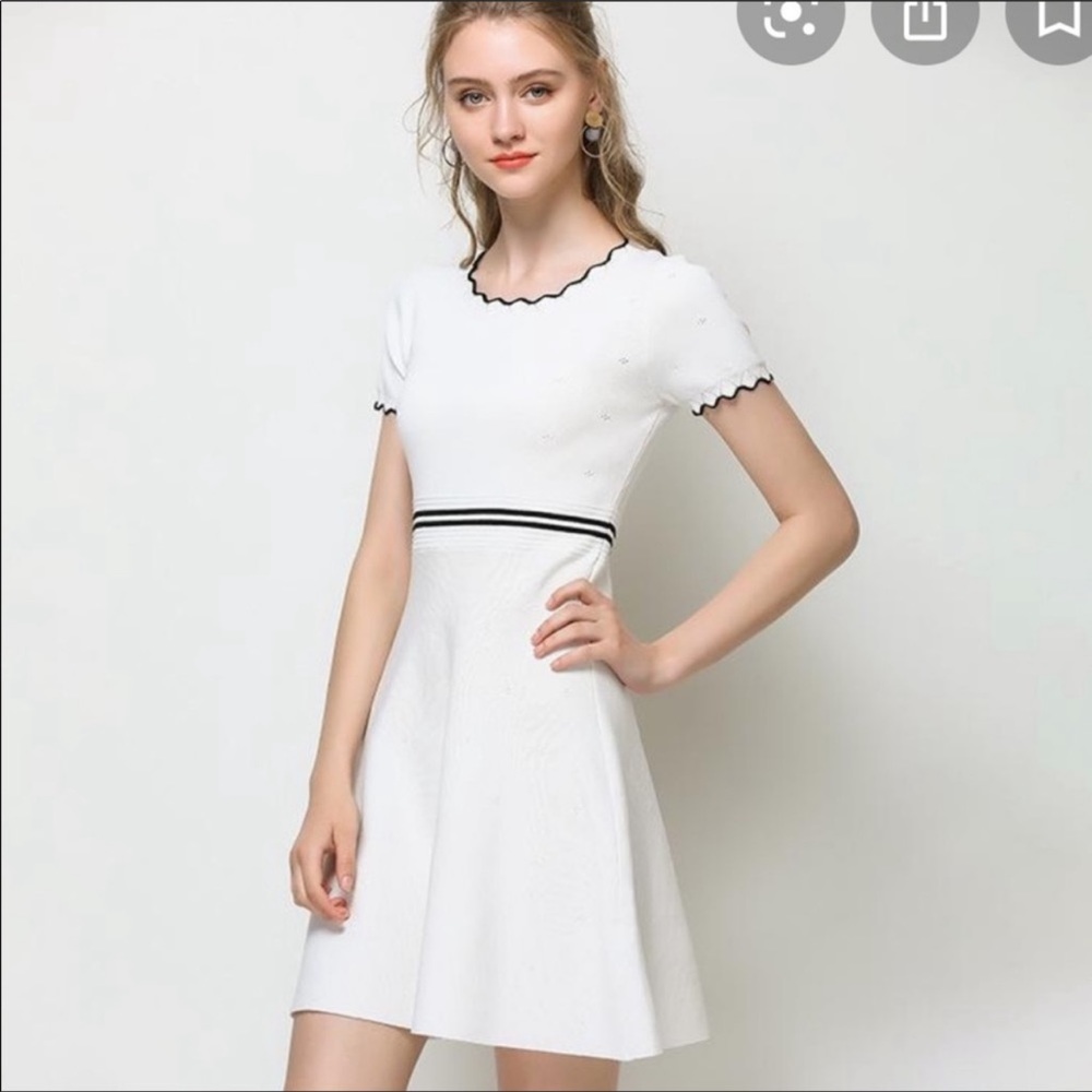 COPY - Sandro Dafne White Fit Dress